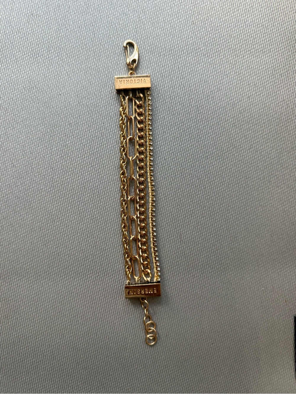 Victoria Emerson Gold Tone Multi-Chain Link Bracelet